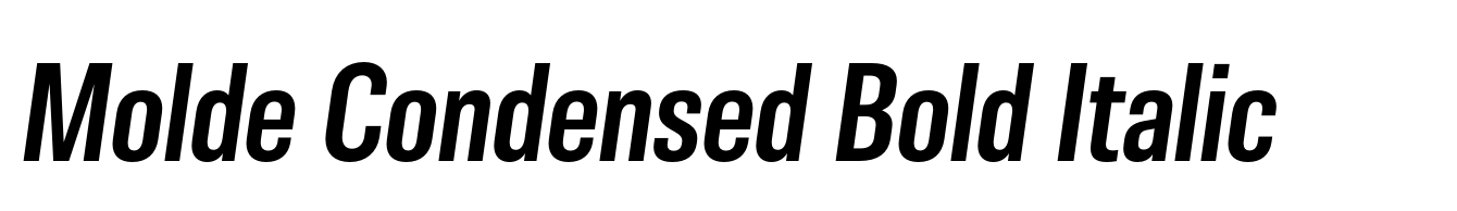 Molde Condensed Bold Italic